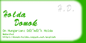 holda domok business card